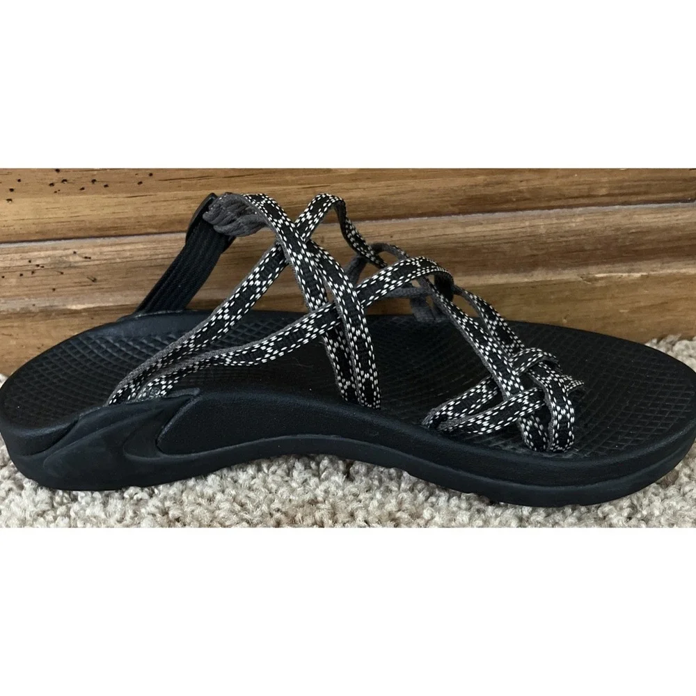 CHACO Strappy ZX/2 Sandals Black Backless Outdoor Sports Trail Slip On W9